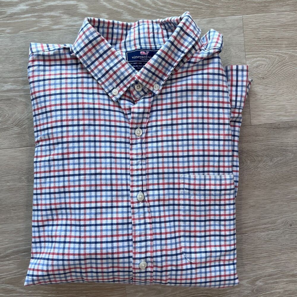 Vineyard Vines Slim Fit Murray Striped Button Down Shirt-Size XL